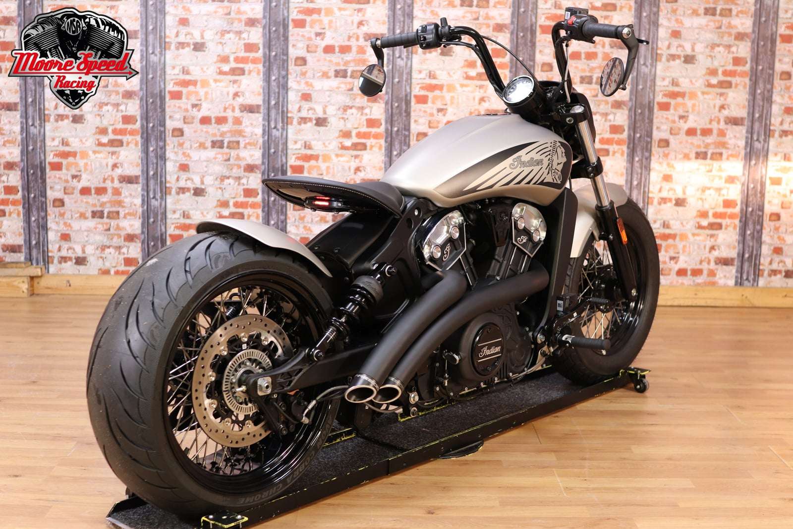 Indian scout store bobber custom exhaust